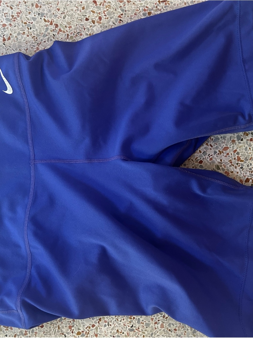 Nike purple Performance bike shorts with White Swoosh